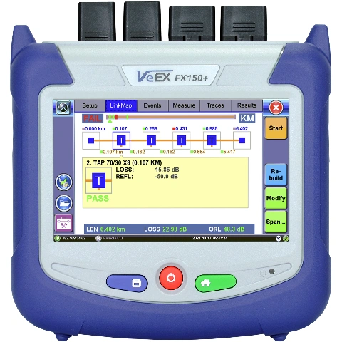 FX150+ OTDR with 1650 nm Live Network Testing and Macrobend Detection